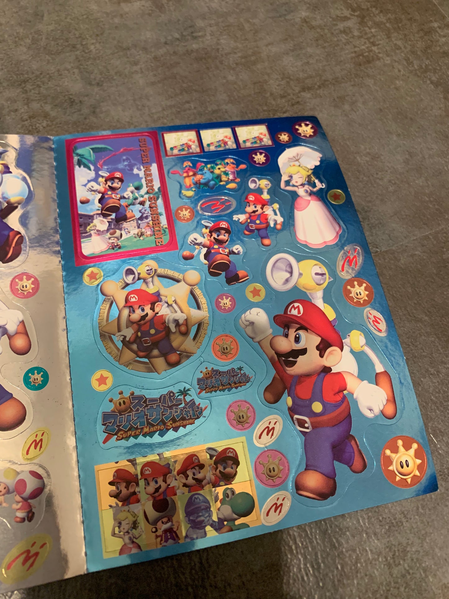 Super Mario Sunshine Promo Stickers