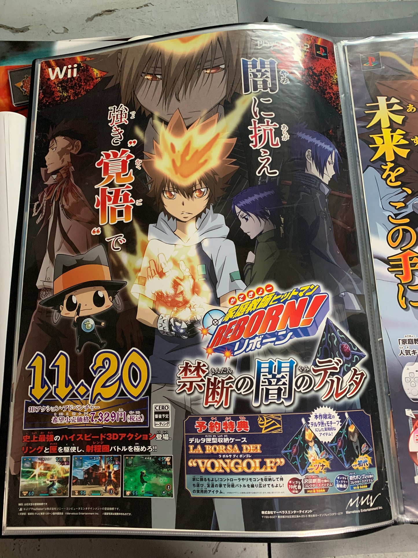 Katekyoo Hitman Reborn! Kindan no Yami no Delta Wii 2008 B2 Poster