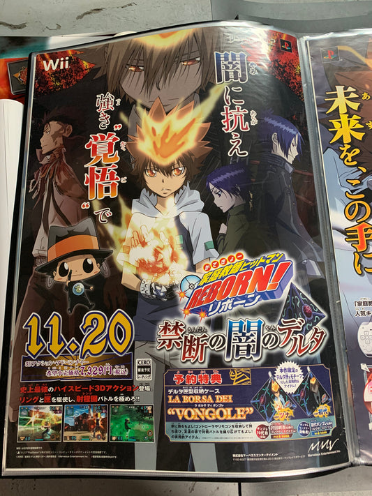 Katekyoo Hitman Reborn! Kindan no Yami no Delta Wii 2008 B2 Poster