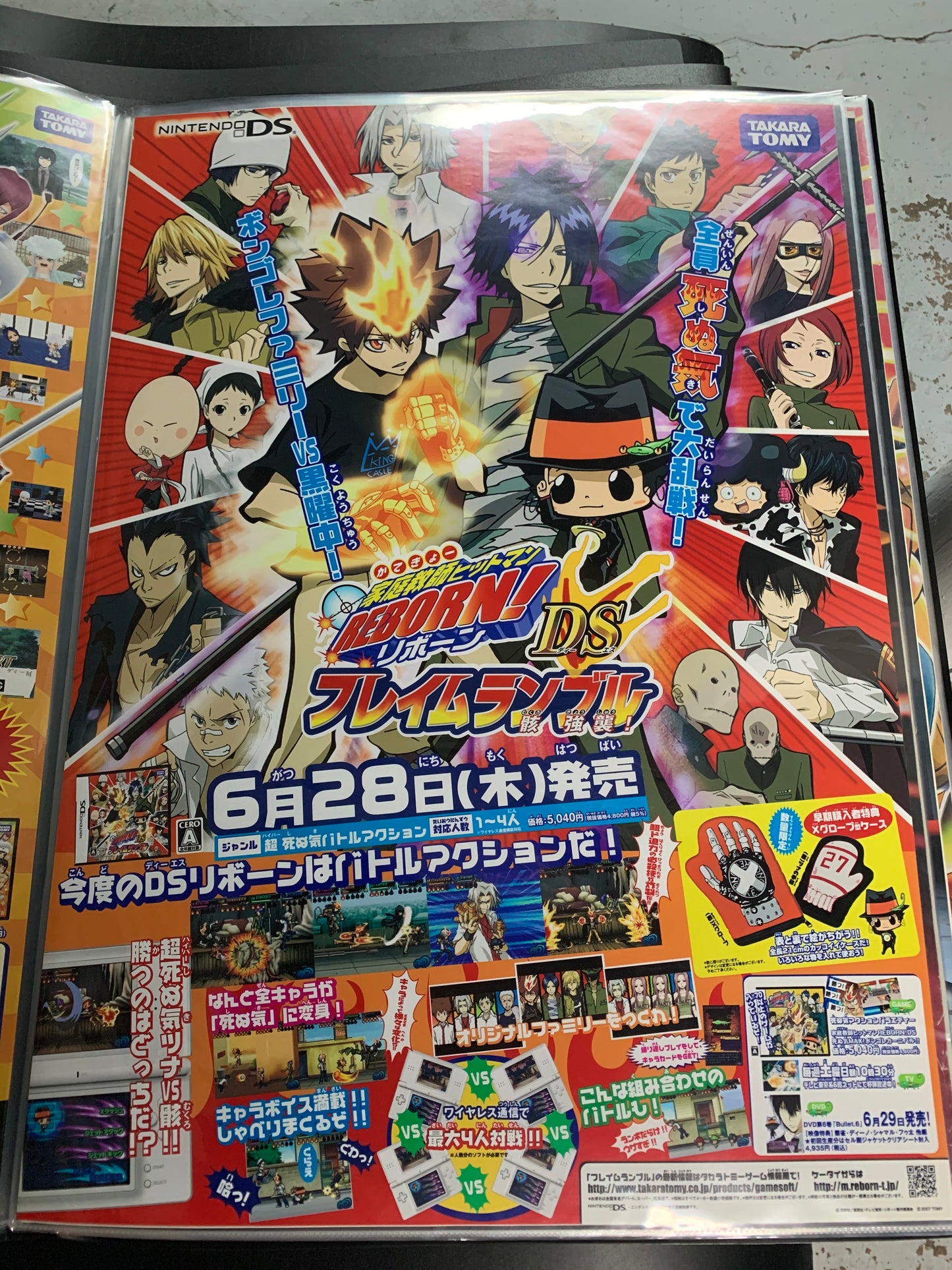 Katekyō Hitman Reborn! DS Flame Rumble Mukuro Kyoushuu Nintendo DS 2007 B2 Poster