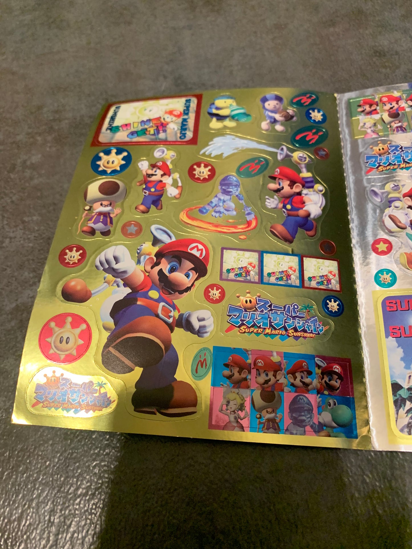 Super Mario Sunshine Promo Stickers