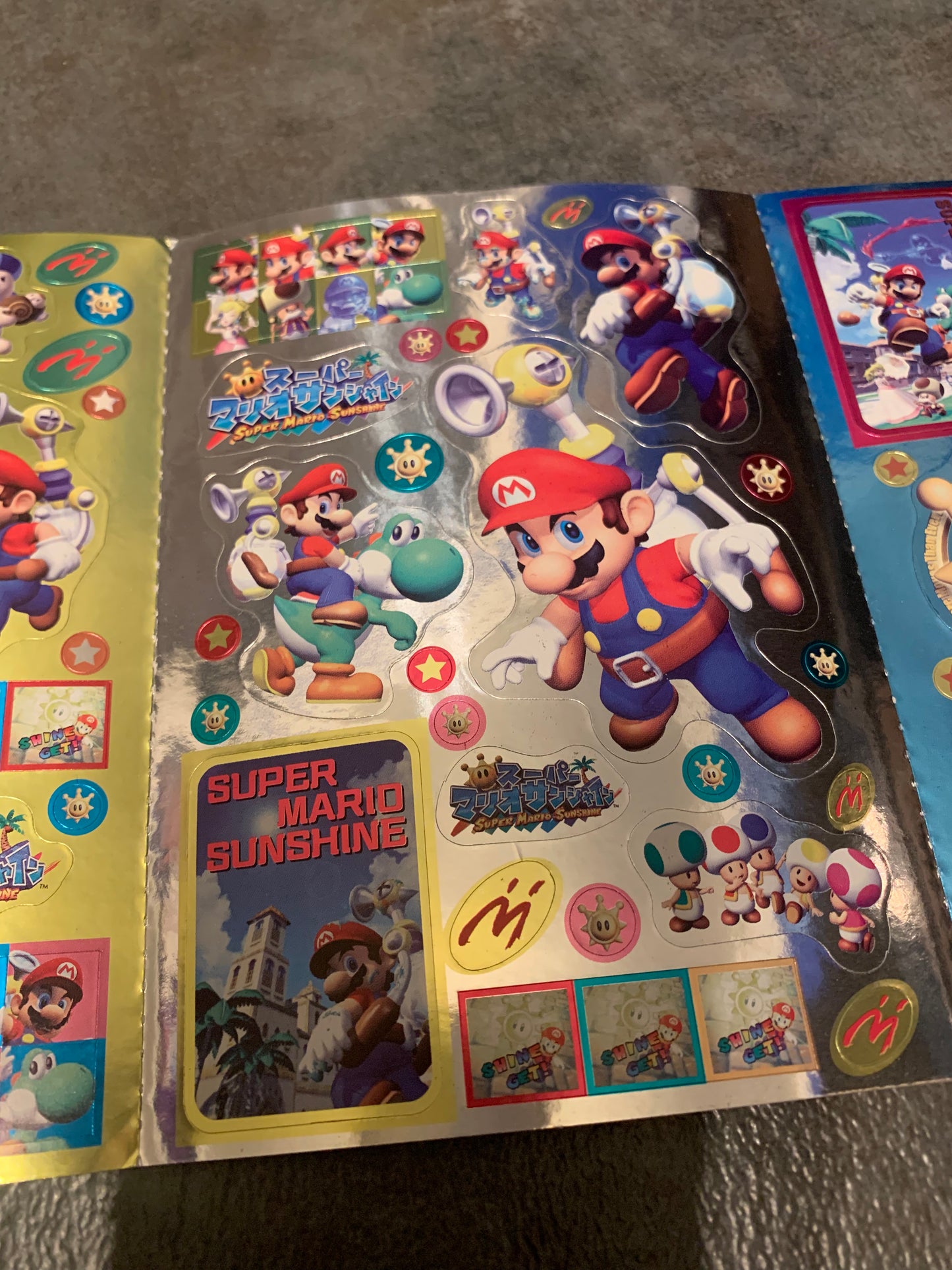 Pegatinas promocionales de Super Mario Sunshine