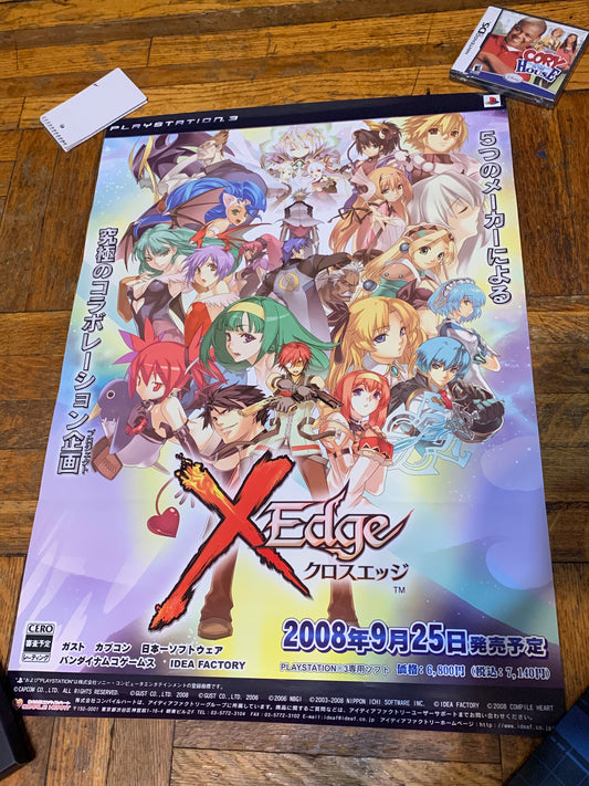 Juego de 2 pósteres Cross Edge PS3/Xbox360 2008 B2